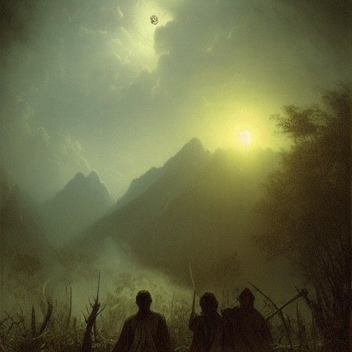 Horror Thailand Countryside in Doré Style