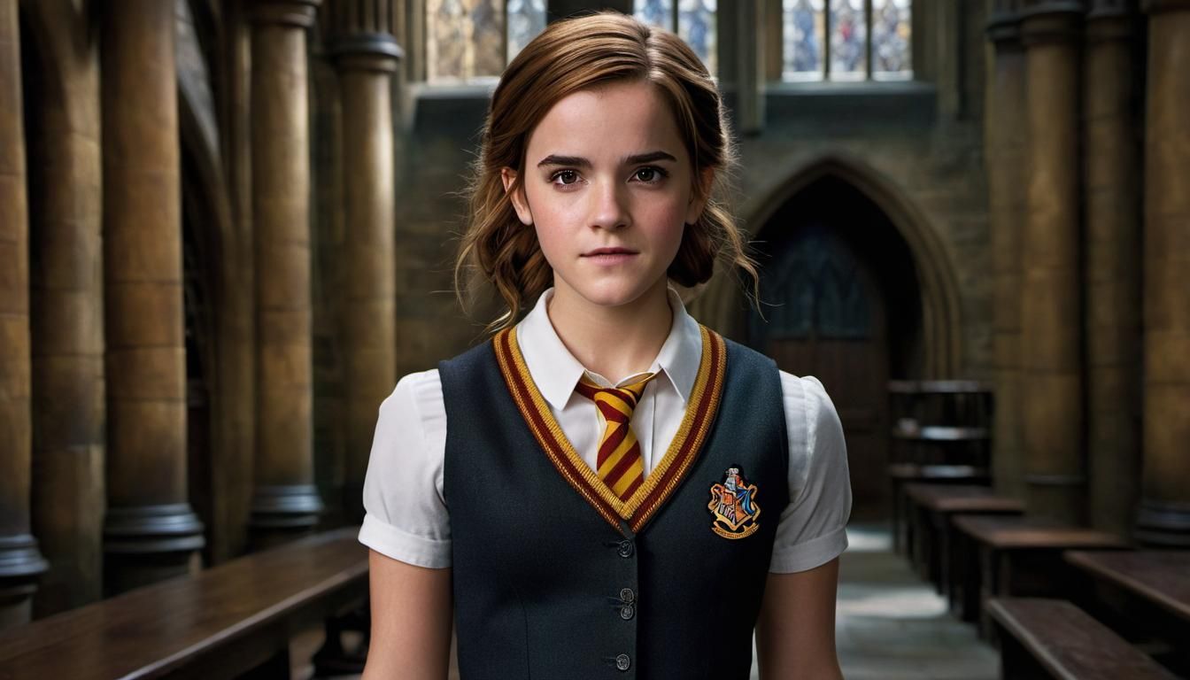 Realistic Portrait of a Student in Wizard's Hall