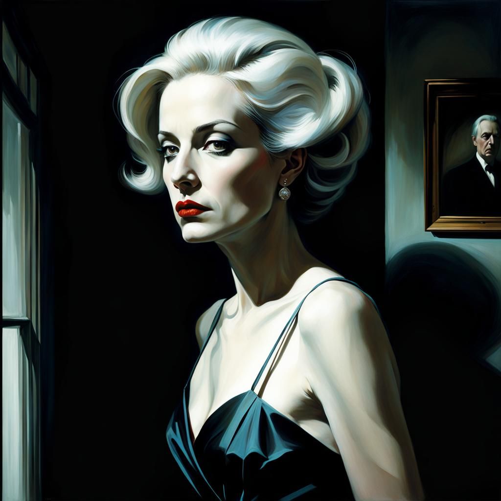 Surreal Grimdark Portrait of Middle-Aged Woman