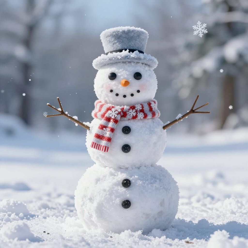Beautiful Snowman Crafted From Intricate Snowflakes