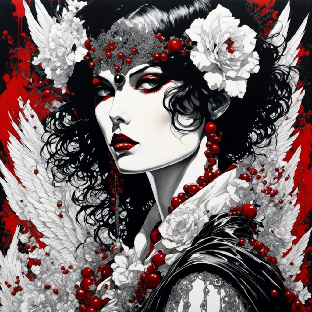 Bishonen in 80s Vogue Style with Punk Elements