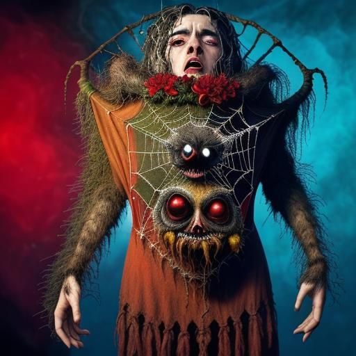 Pagan with Spiderweb Eyes: A Surrealist Nightmare