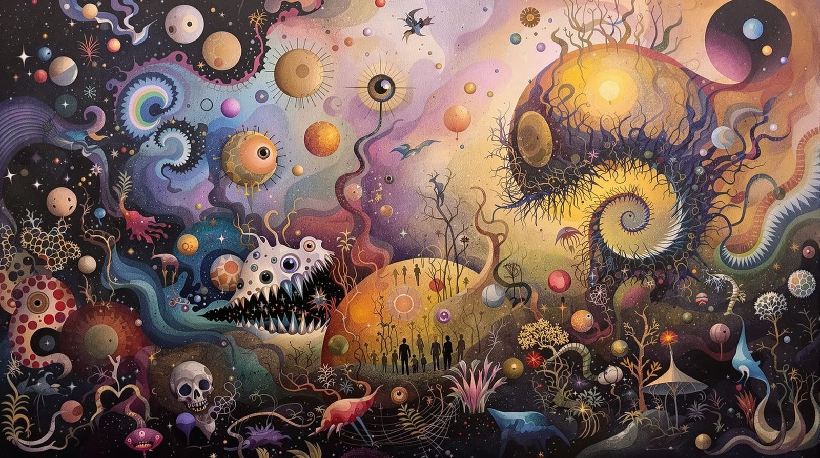 Surreal Abstract Art Evolving Through Time