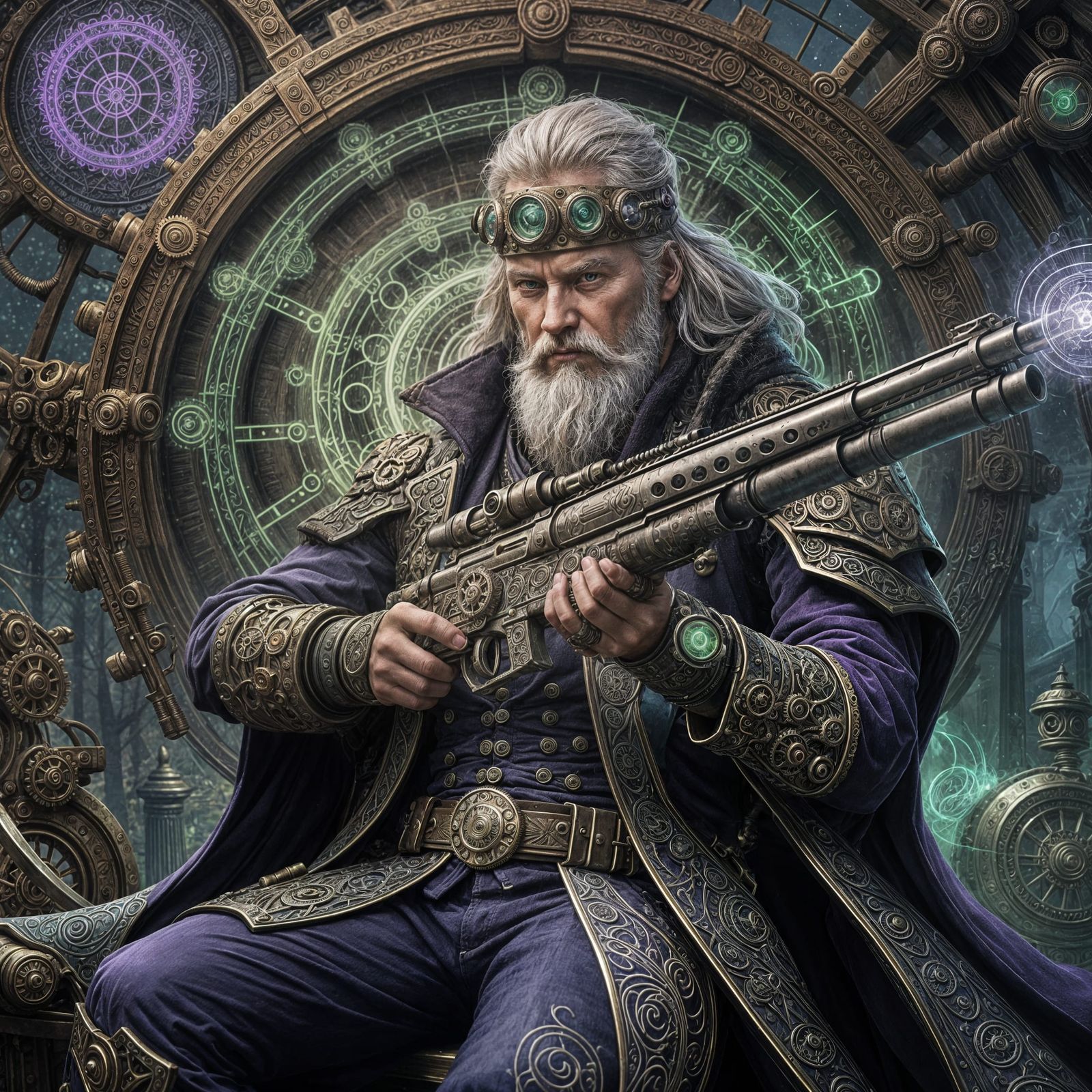 Prompt:
Ancient God Odin rifleman sniper, lying prone aiming...