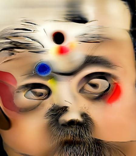 Surreal Sick Man in Aristocratic Ink Drawing