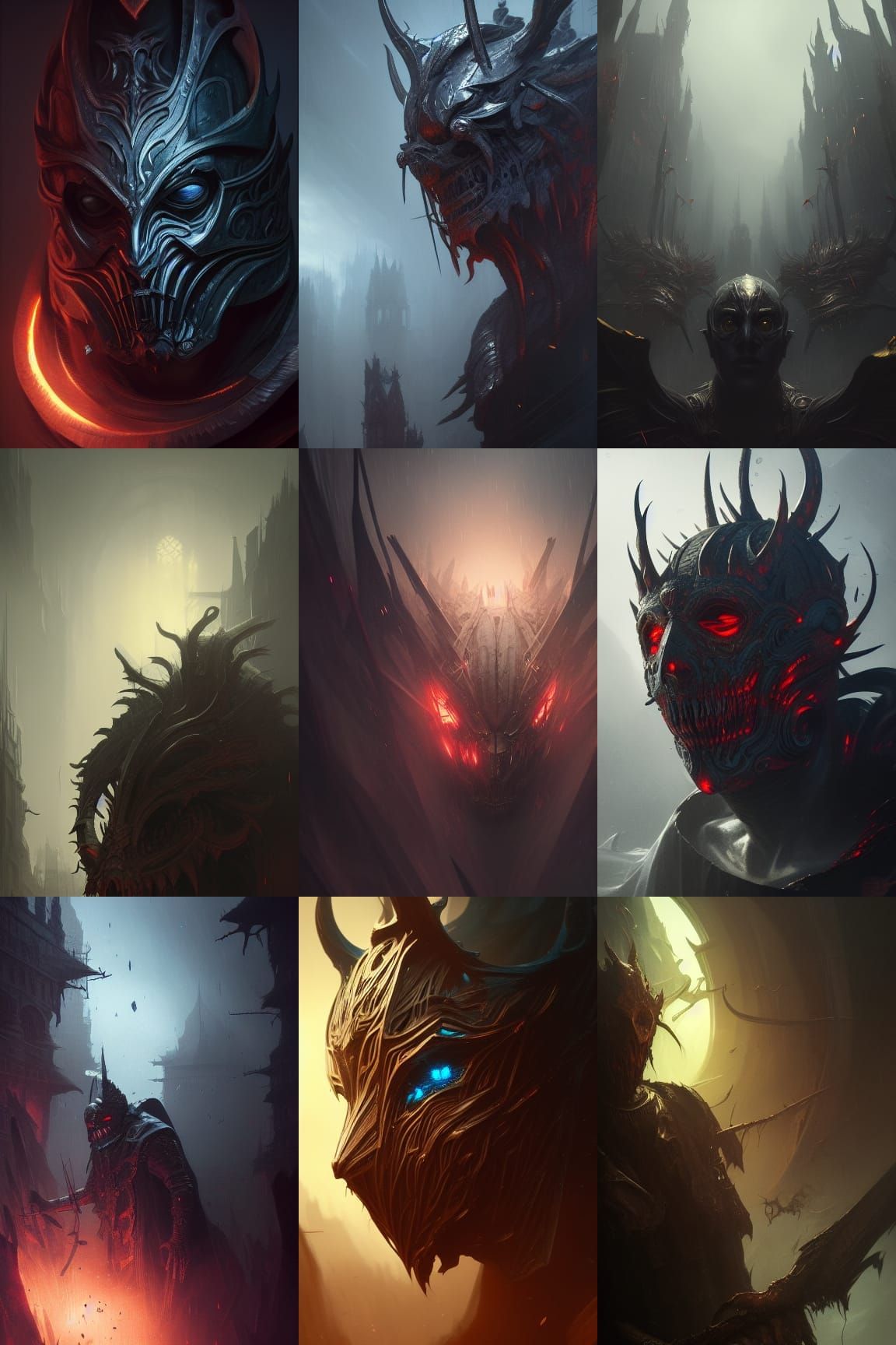 Dark Evil Mask Concept Art