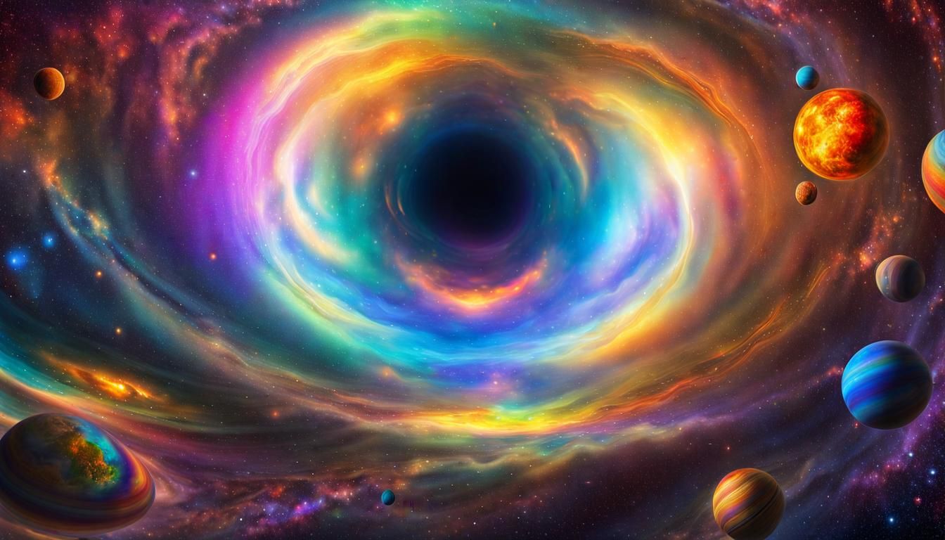 Psychedelic Universe Creation in Acrylic Art