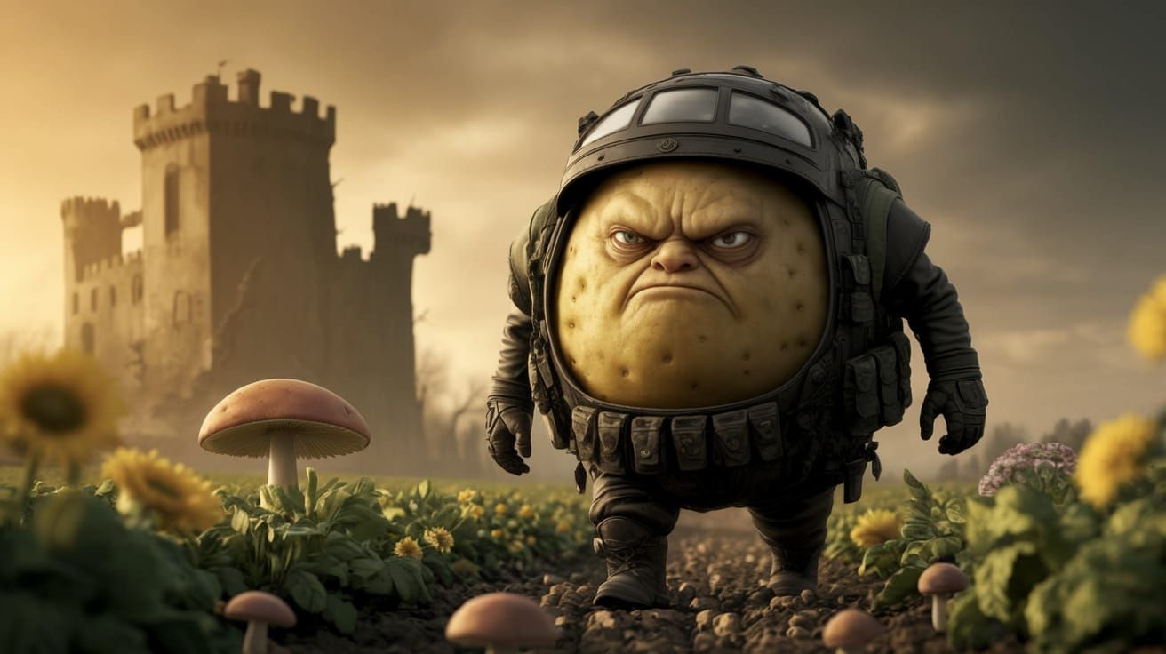 Ethereal Combat Potato Marches Through Haunted Field