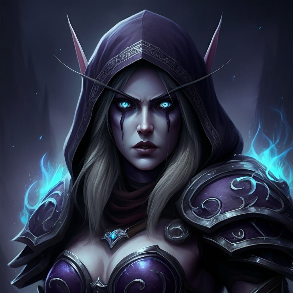 Sylvanas Windrunner in Dark Ranger Armor