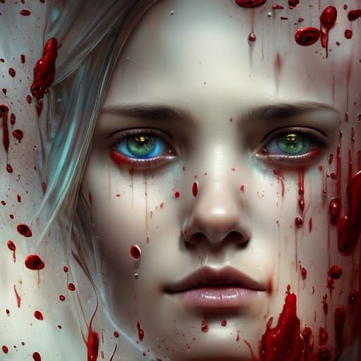 Reflection in Blood: Hyperdetailed Gothic Concept Art