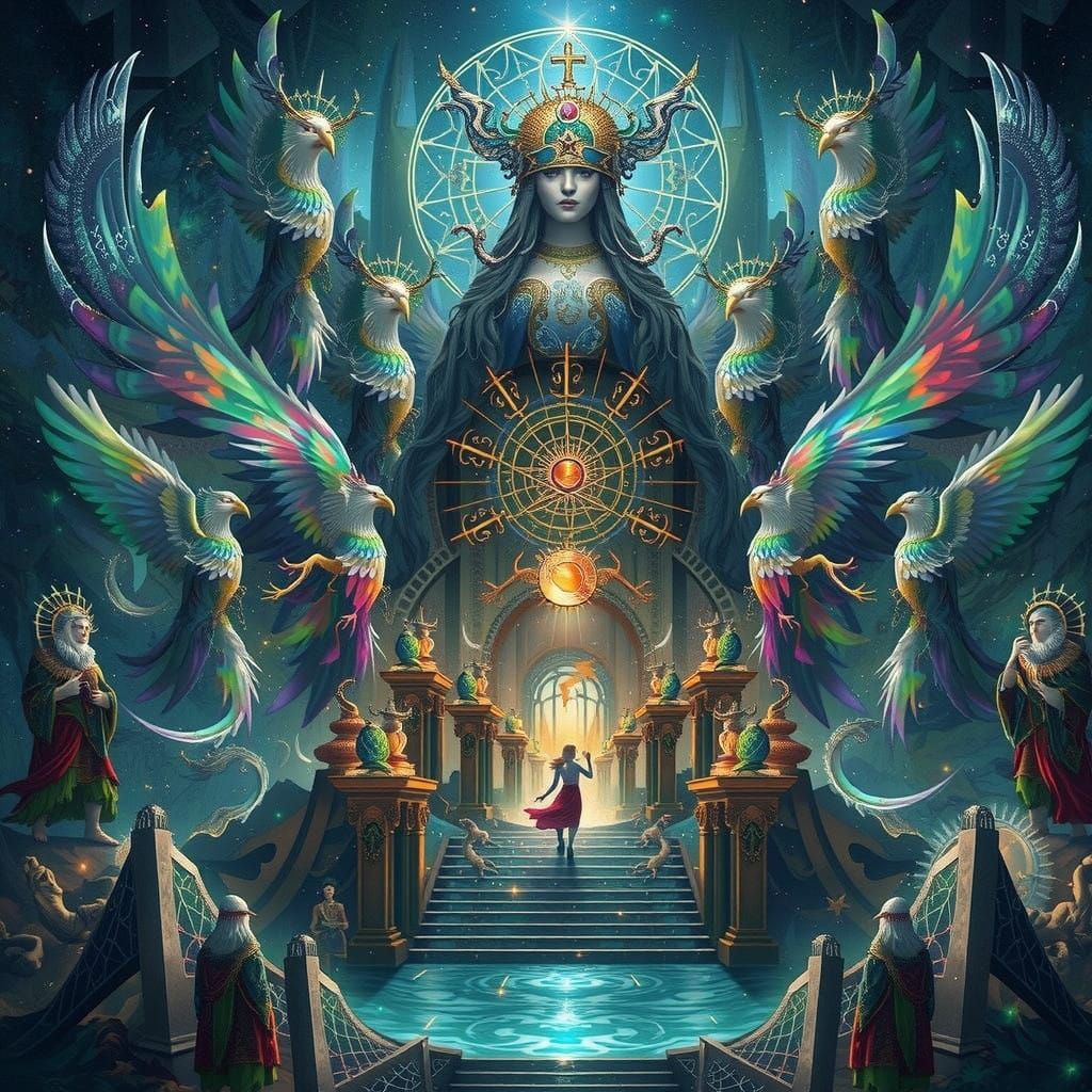 Surreal Phoenix Wings Soar Beyond Limitations in Ethereal Li...