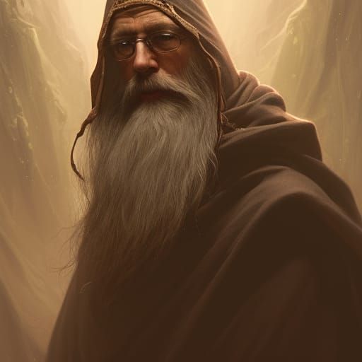 Wizard Portrait in Hyperdetailed Style