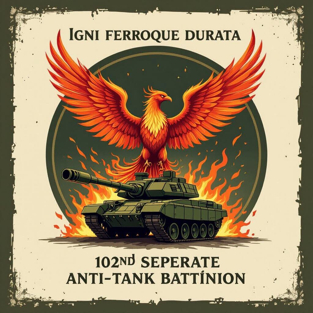 Phoenix Rises: Military Insignia in Classic Style