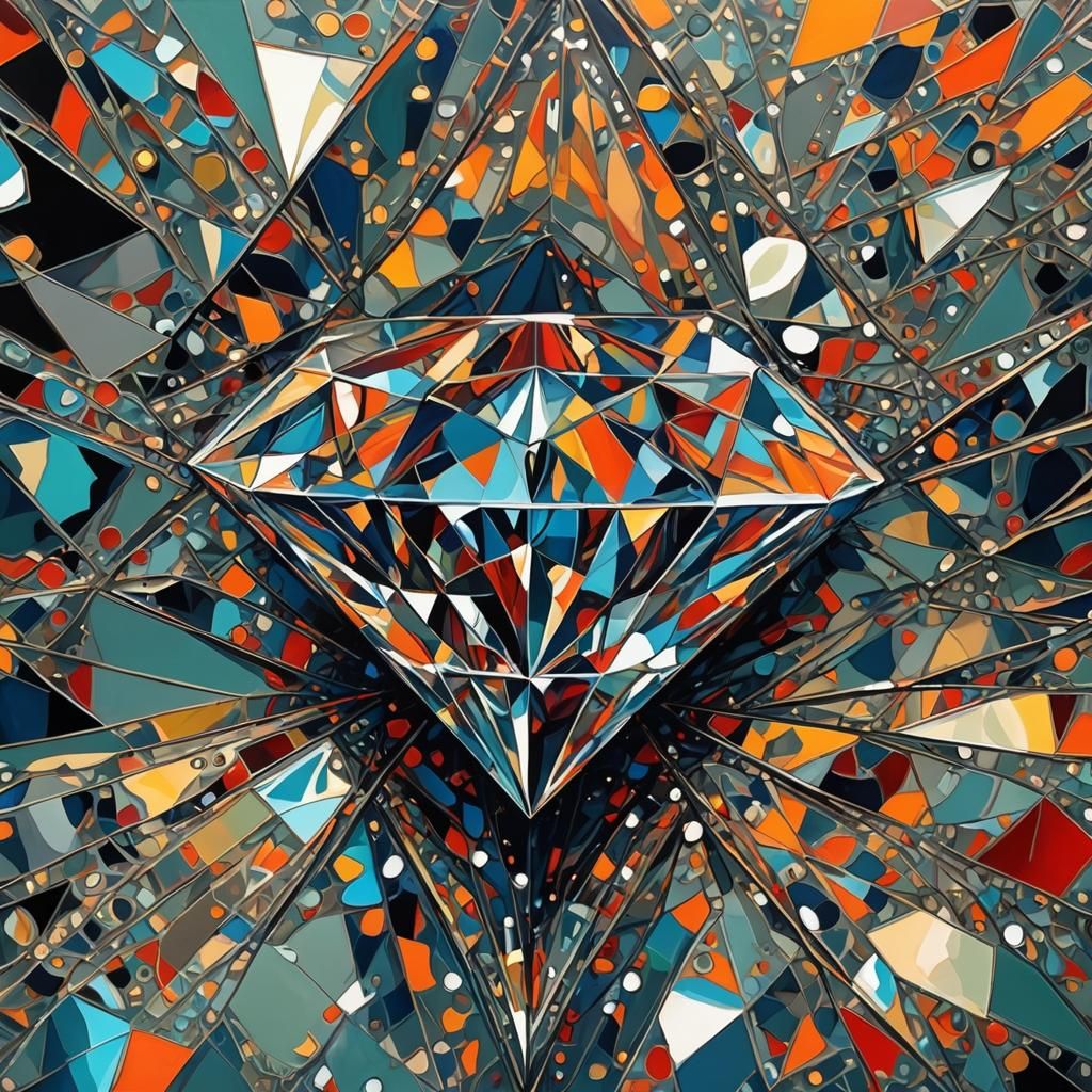 Abstract Art: Reflections In The Diamond Deep
