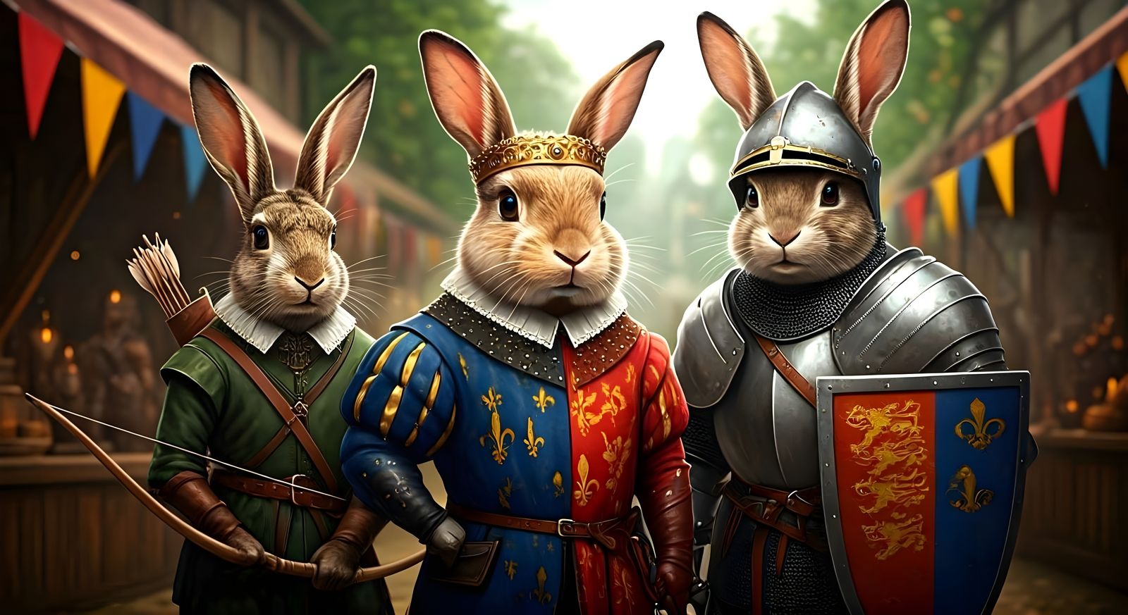 Regal Rabbit Leads Medieval Knights in Honor of Saint Crispi...