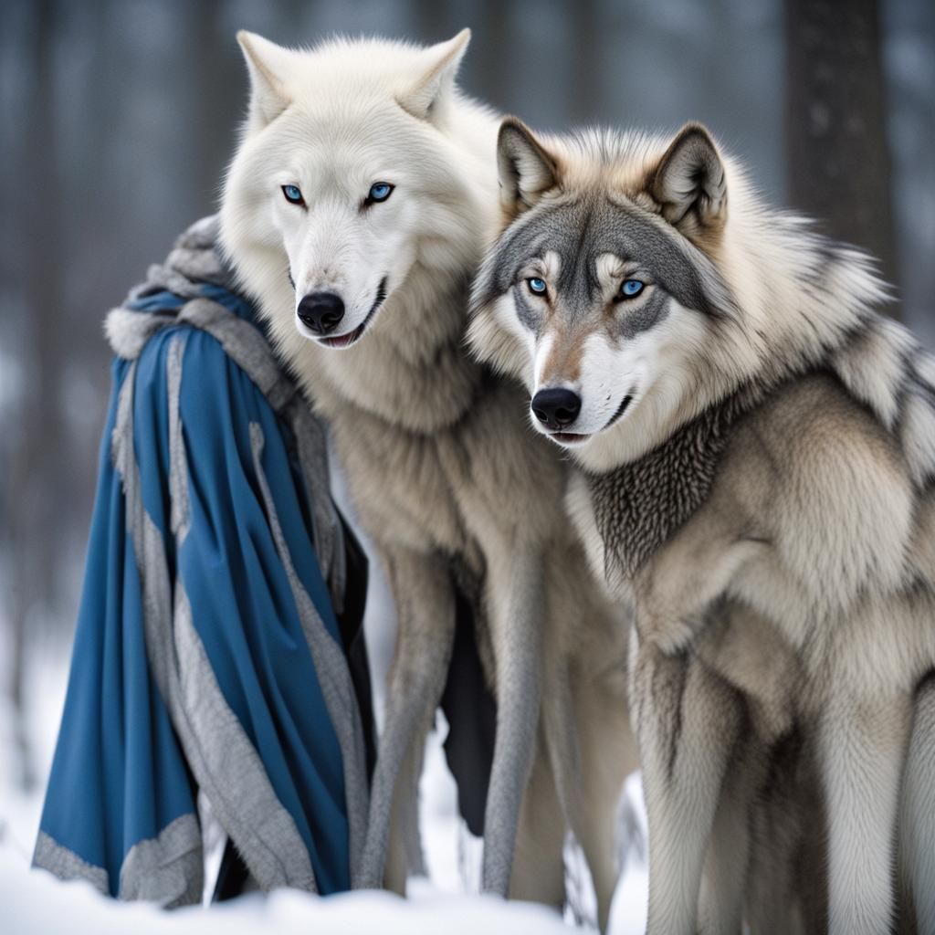 Alpha Wolves Face Off in Tense Forest Standoff