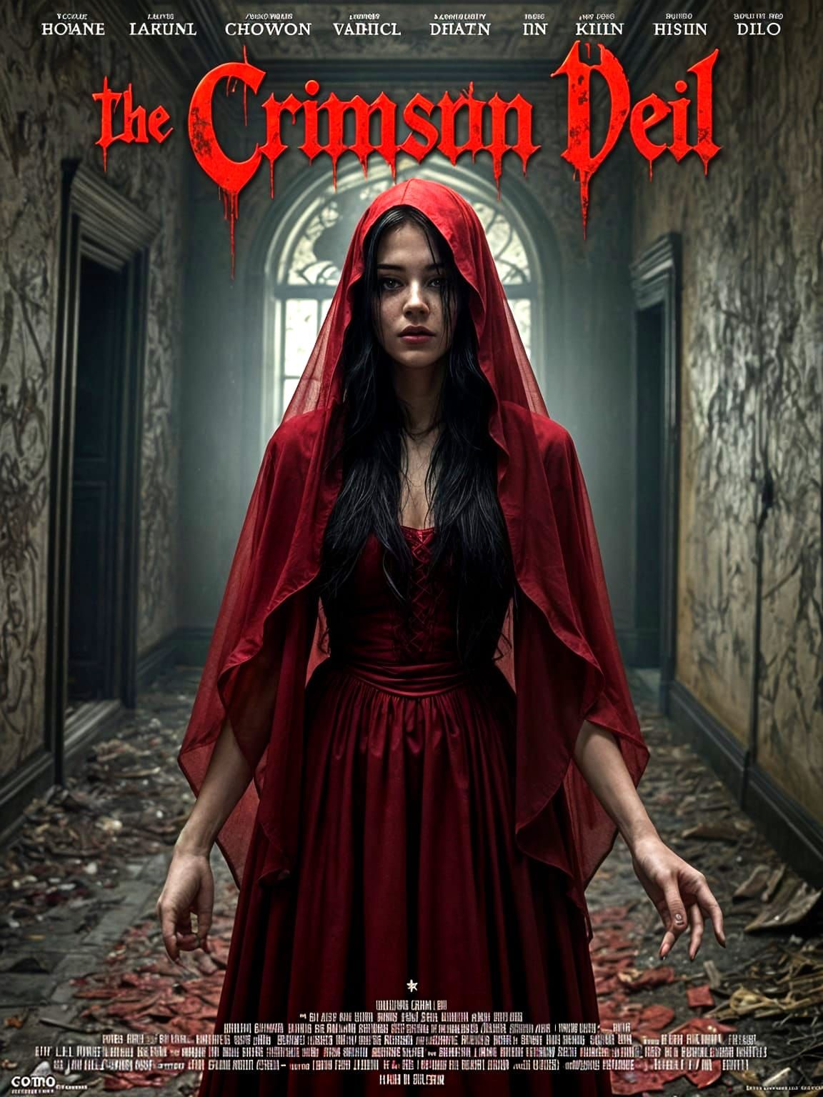Gothic Horror Movie Poster: The Crimson Veil