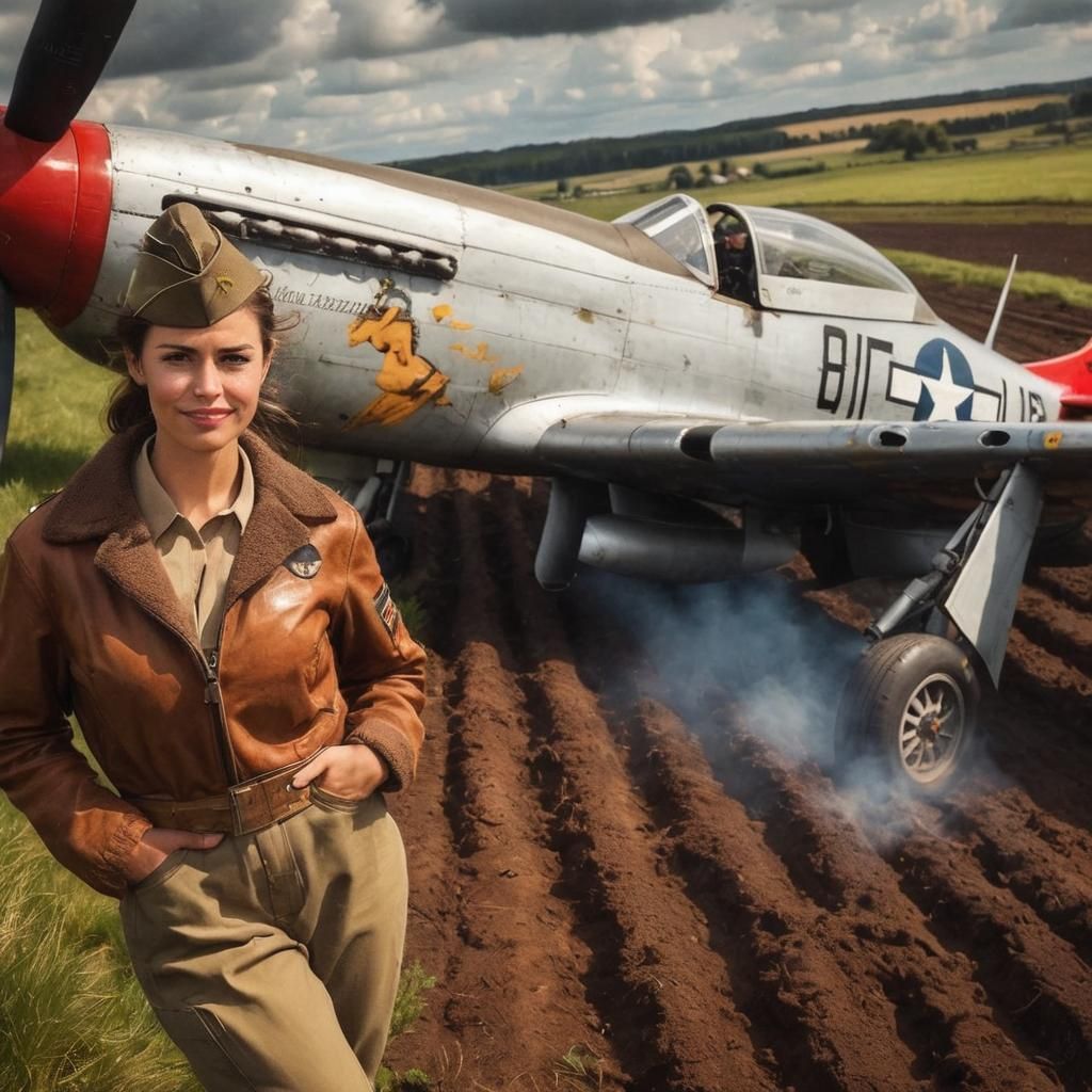 Disappointed Female Pilot Portrait