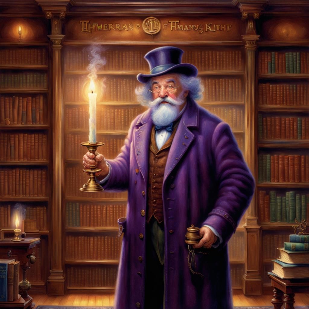 Professor Plum in Library, Ethereal Fantasy Art
