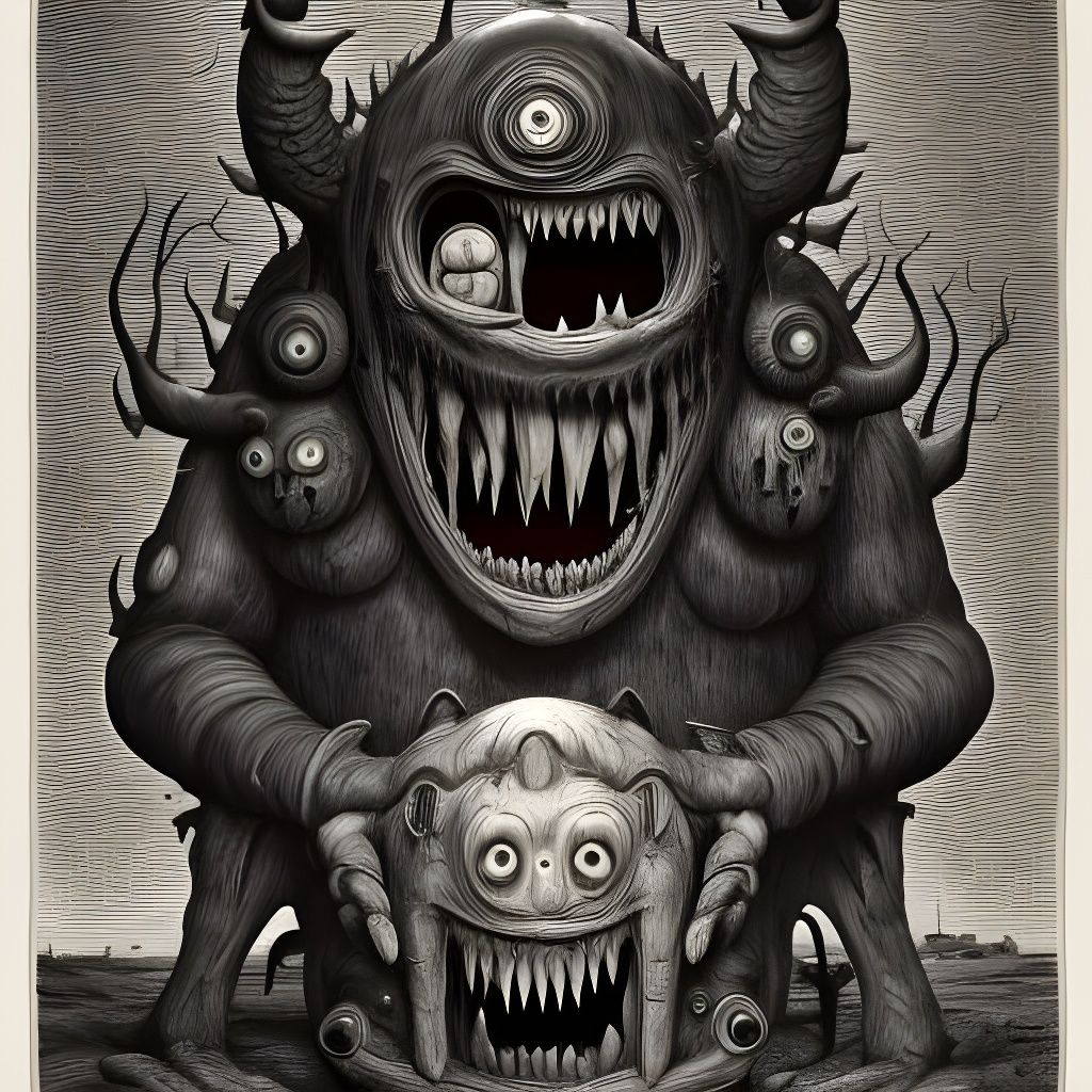 Ominous Monsters Portrait in Intricate Detail