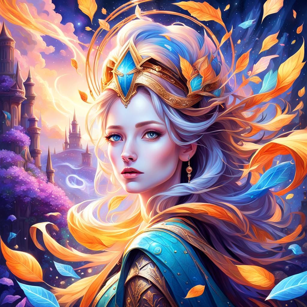 Magical Girl Portrait in Fantasy Style