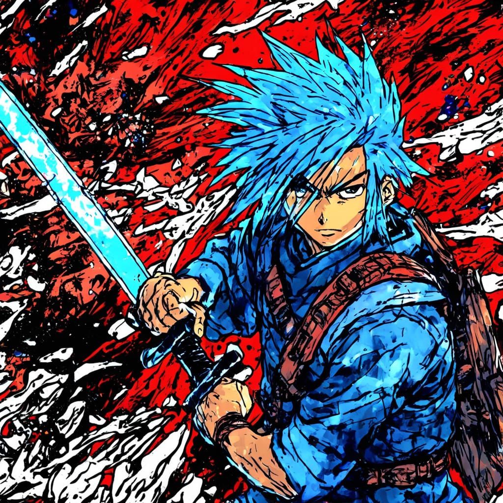 Anime Warrior Prepares for Battle with Inner Demons