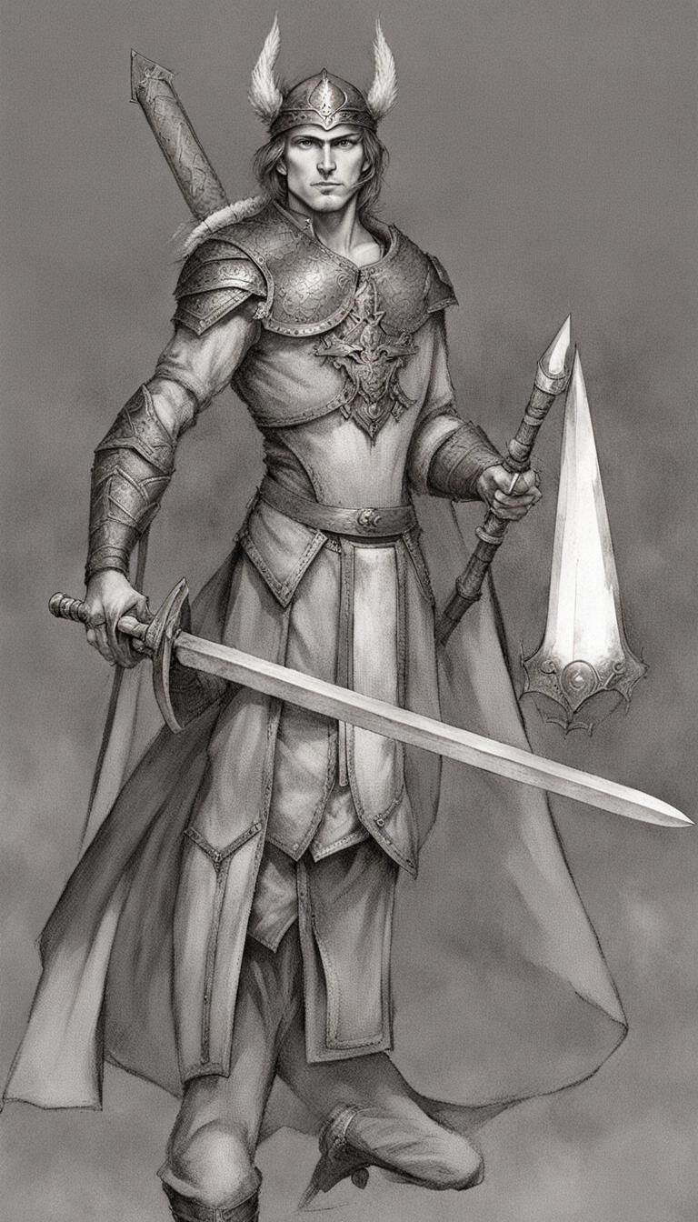 Armored Male Warrior Character Concept