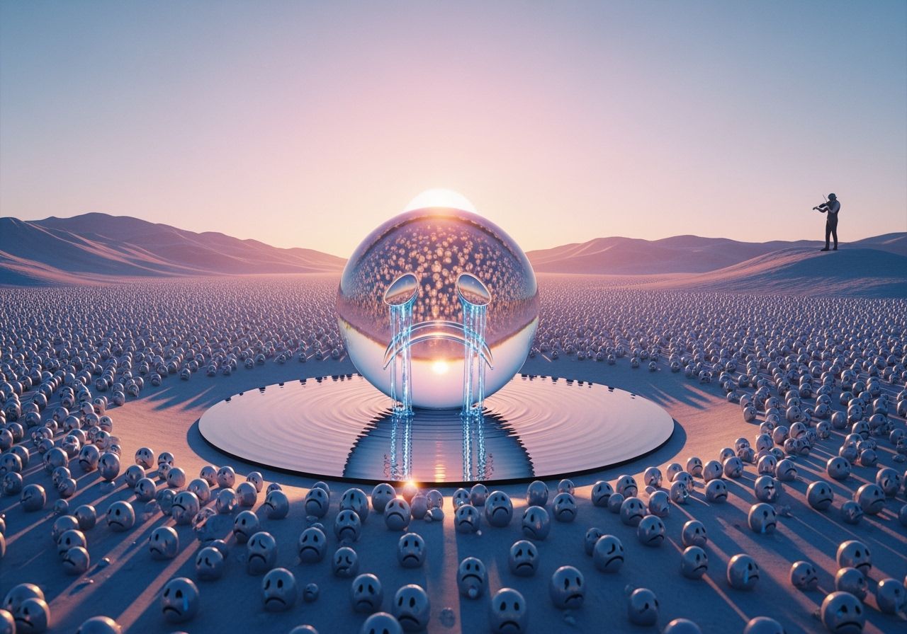 Crystalline Desert of Tears: A Hyper-Photorealistic Panorama