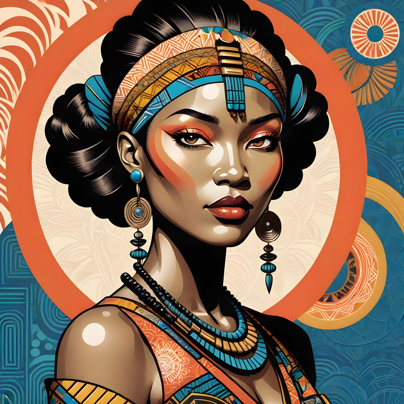 Stunning Fusion Portrait in Bold, Vibrant Colors