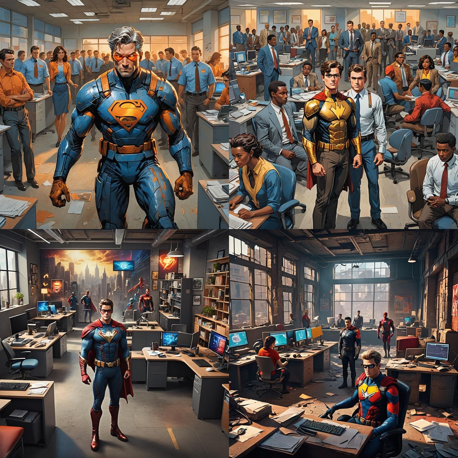 Vibrant Superhero Book Cover: Protecting Workplace Health