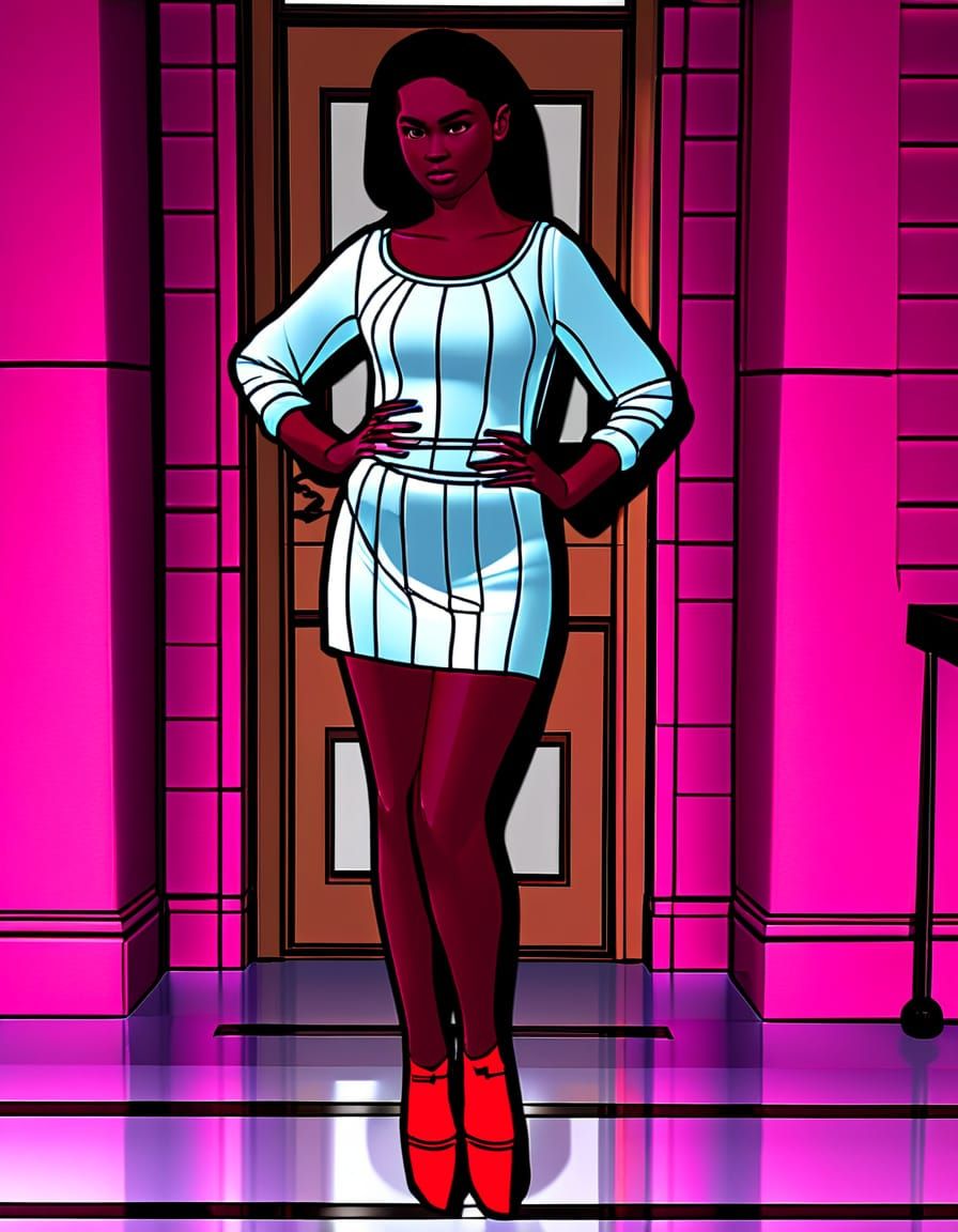 Highly Detailed Plastic Mannequin in Rich, Swirling Patterns