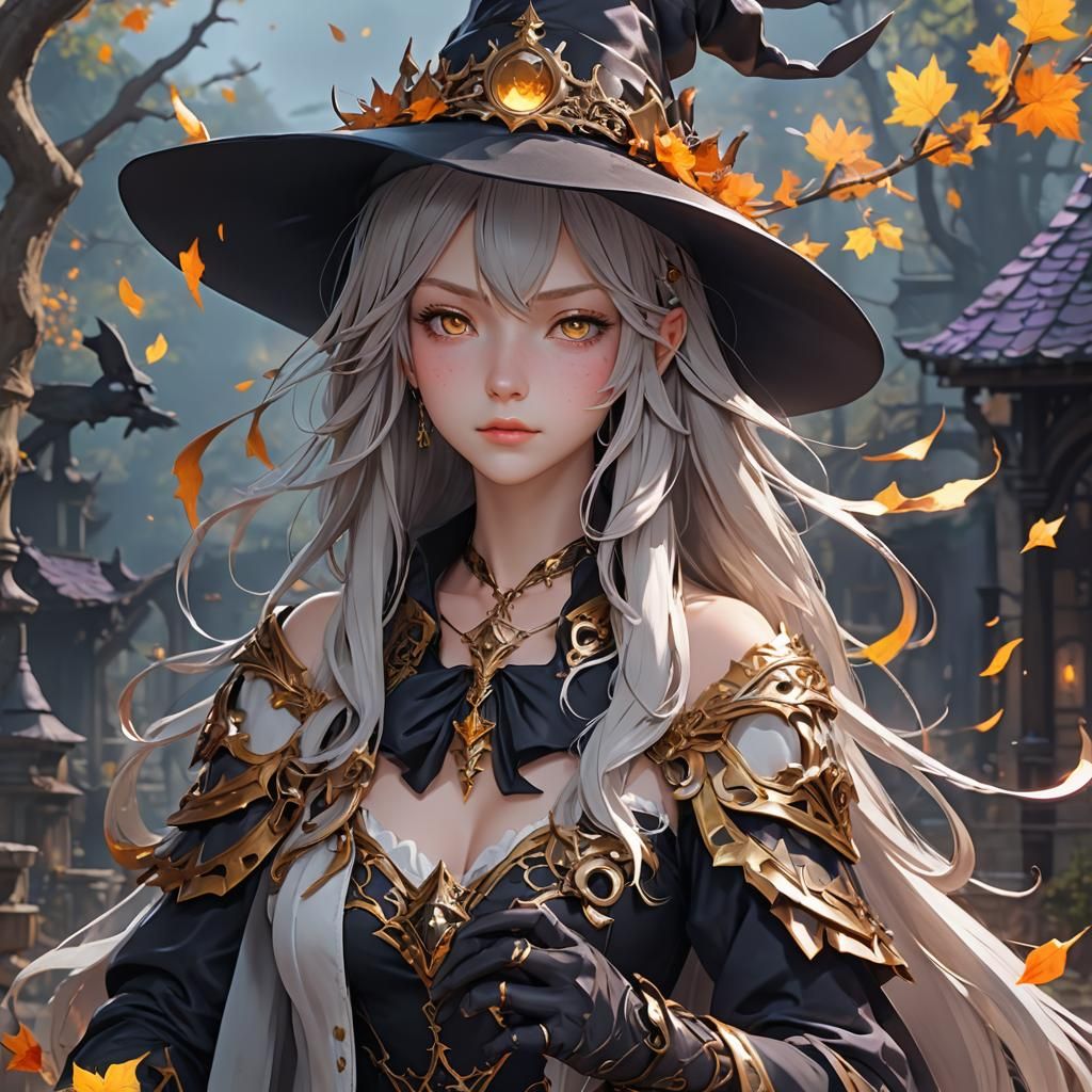 Anime Style Witch Princess: 3D Rendered Art