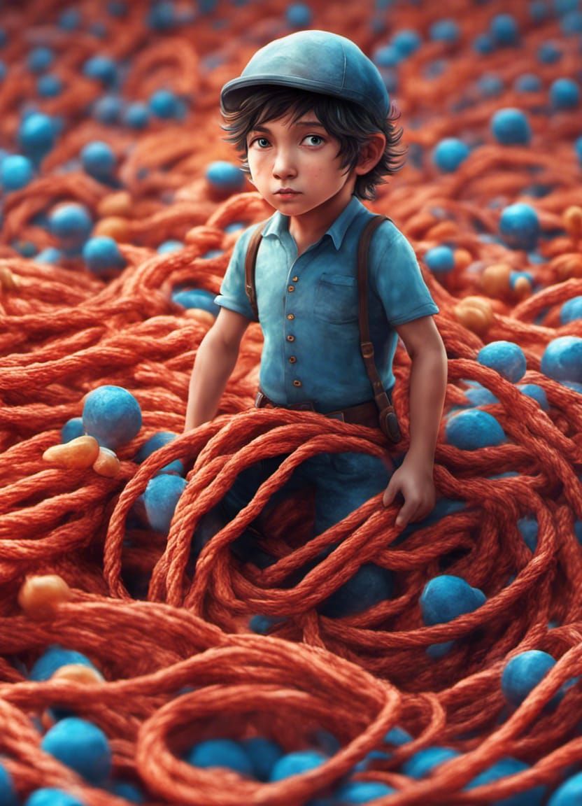 Liliput boy learning the ropes