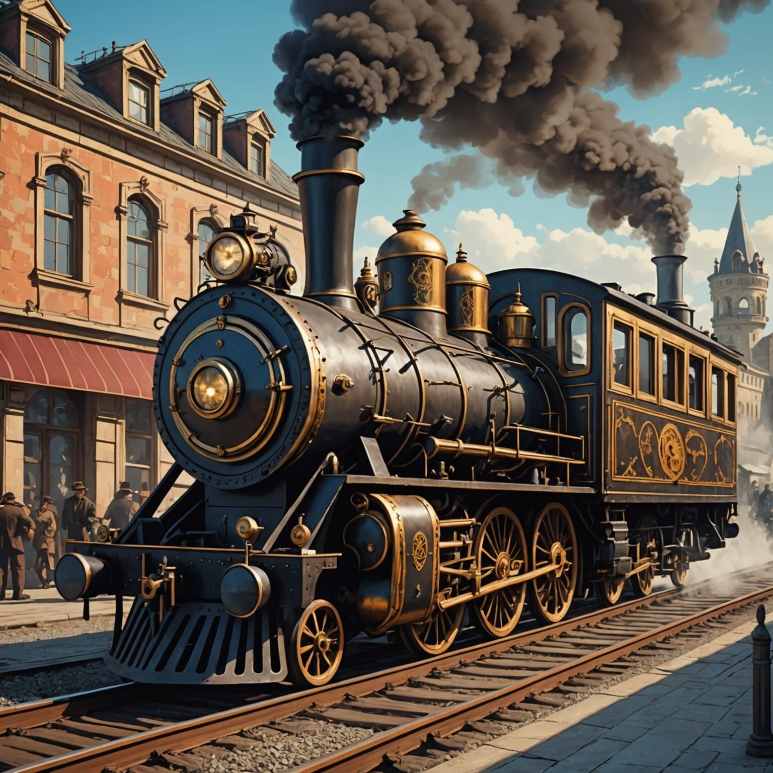 Steampunk Train to Istanbul: Jules Verne Inspired