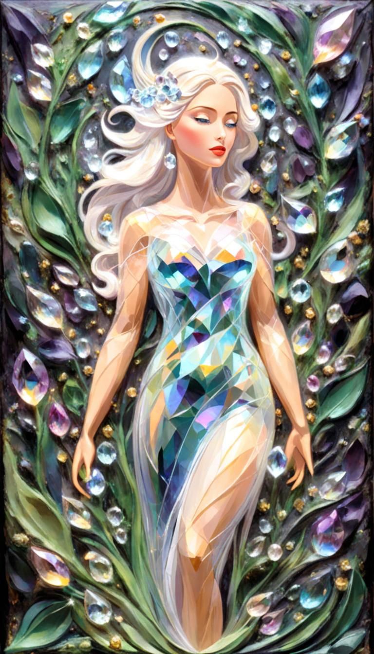 Crystal Mother: Impasto Glass Woman