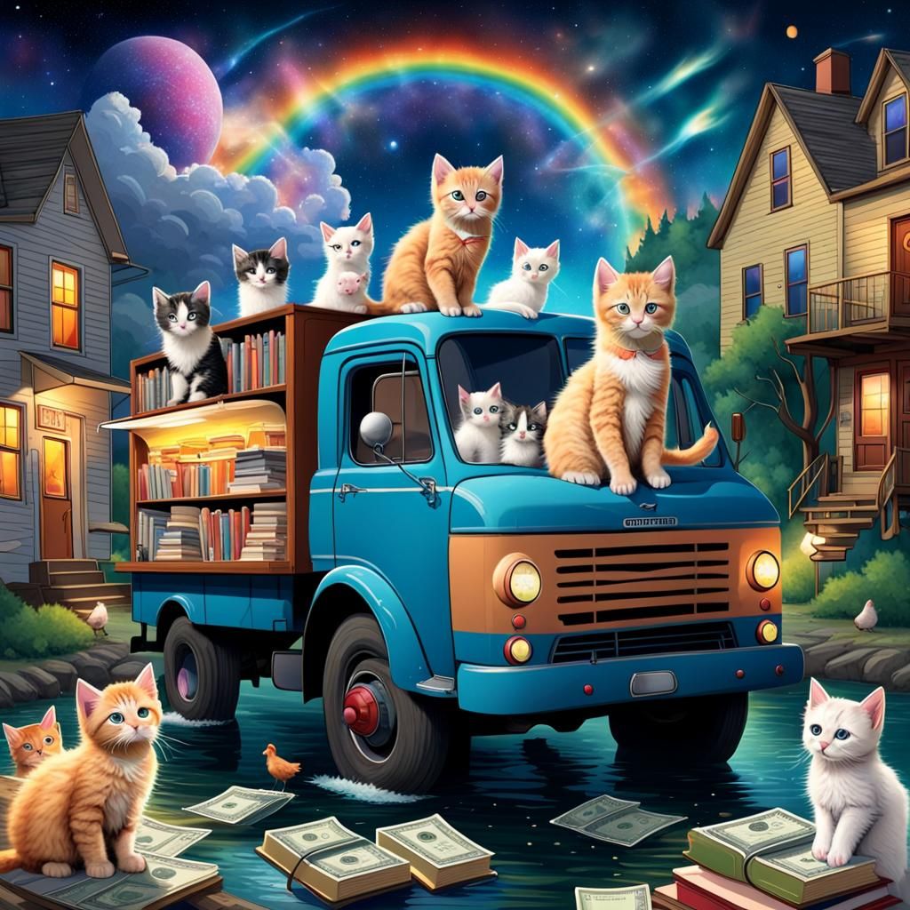 Surreal Spectrum Featuring Kittens, Truck and Chicken