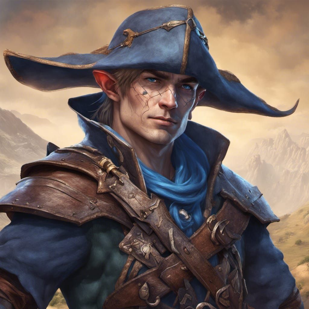 Elf Pirate Ranger Concept Art in 8K