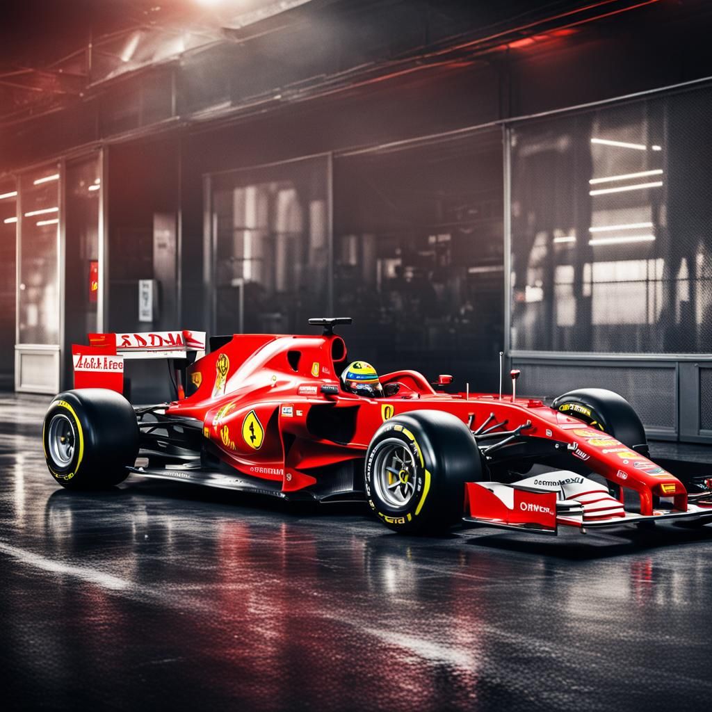 Hyperrealistic Ferrari Formula 1 Car in HDR