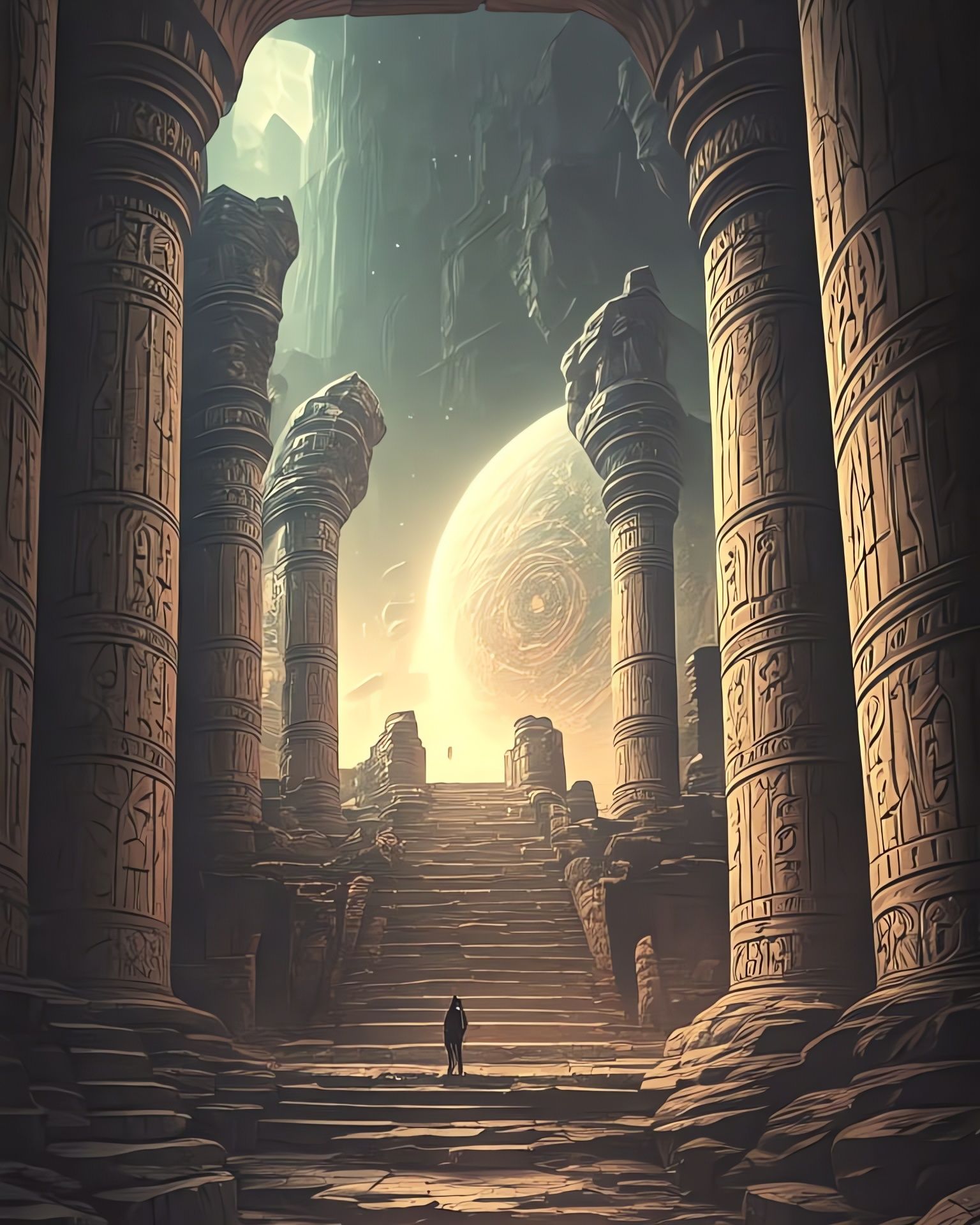 Subterranean Galaxy in Atlantis Ruins