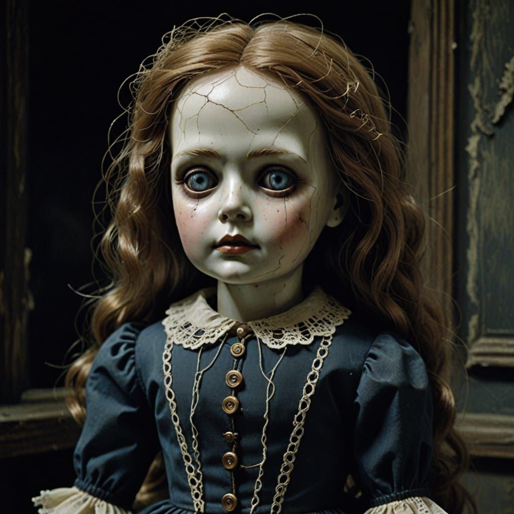 Haunting Abandoned Doll Reappears in Gothic Attic