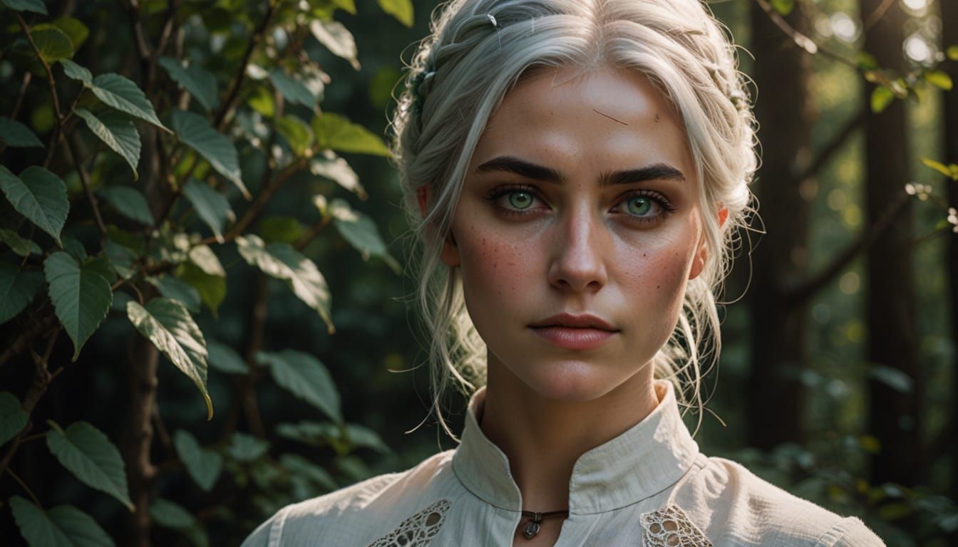 Lifelike Portrait of Young Cirilla Fiona Elen Riannon in Sof...