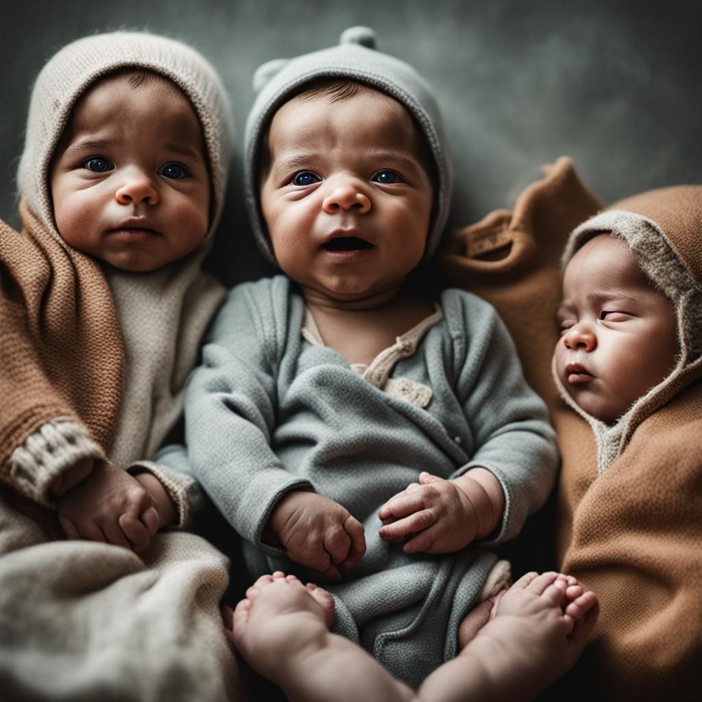 Newborn Baby Portrait in Ambient Light