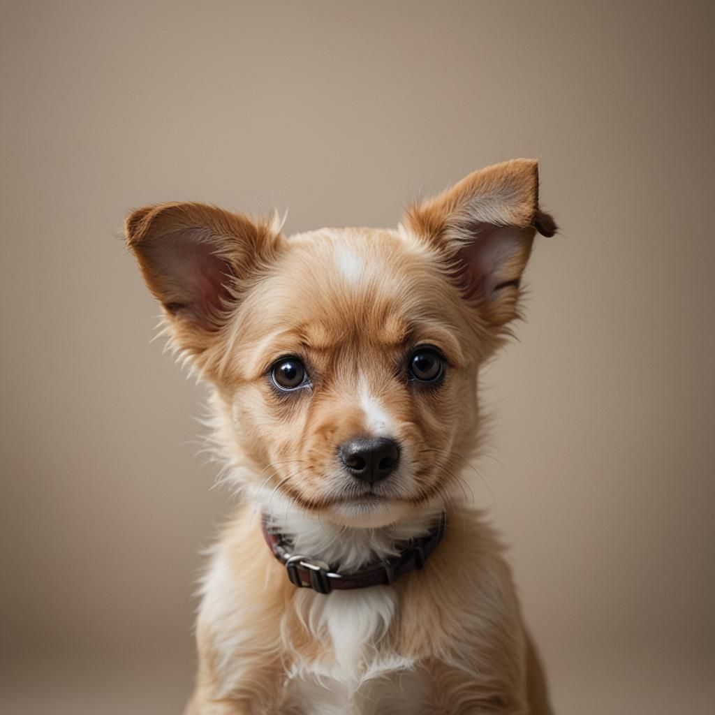 Adorable Puppy Portrait in Warm Natural Light
