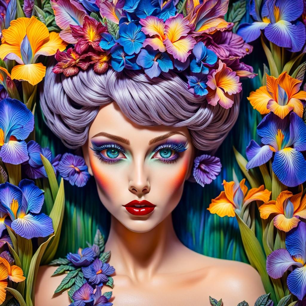 Beautiful Flower Pixies (Josephine Wall Inspired Artwork)