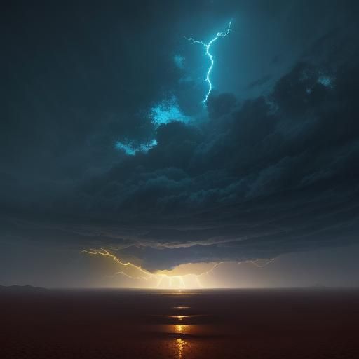 Holy Eye in Stormy Arabian Desert: Digital Art