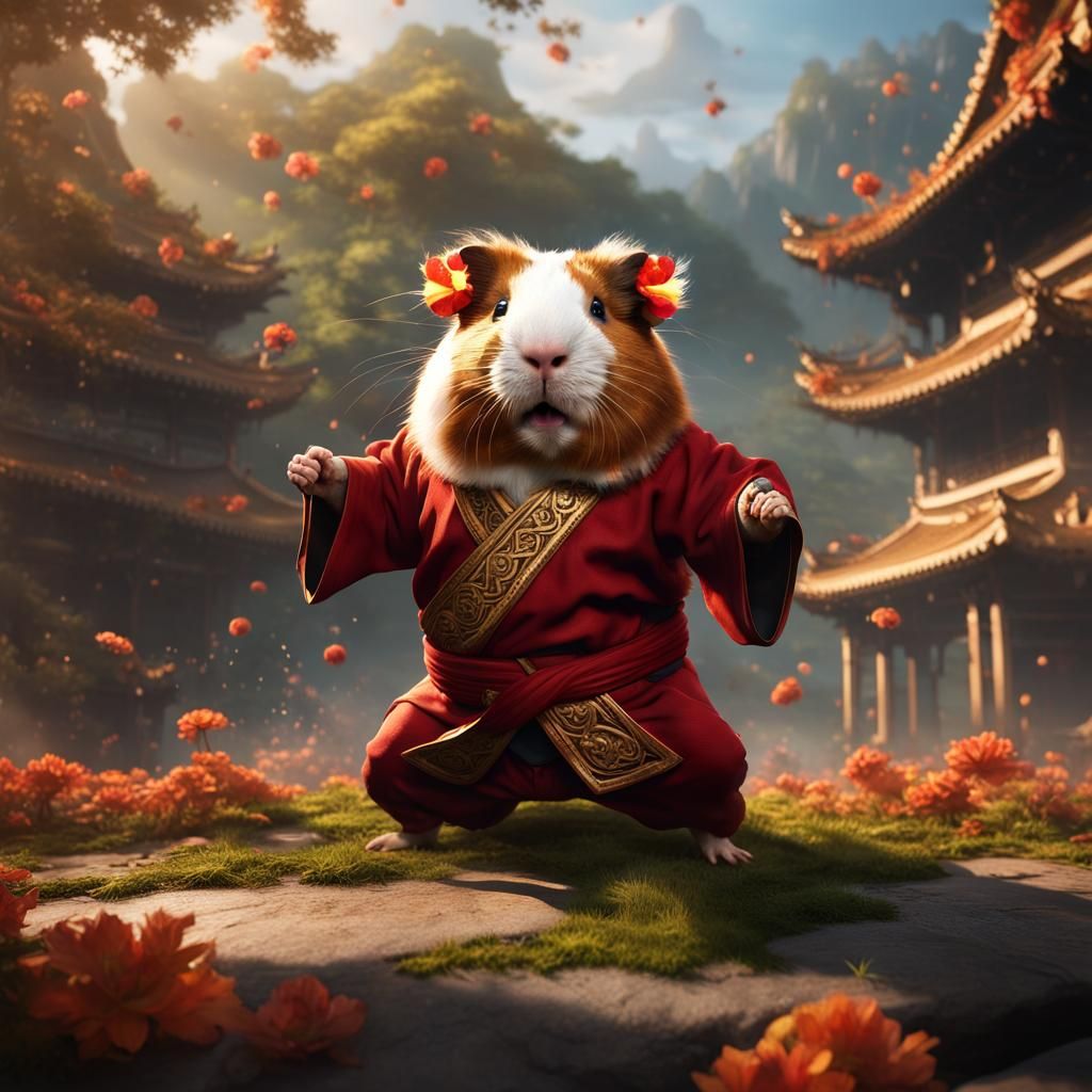 Guinea Pig Master of Kung Fu: Digital Art