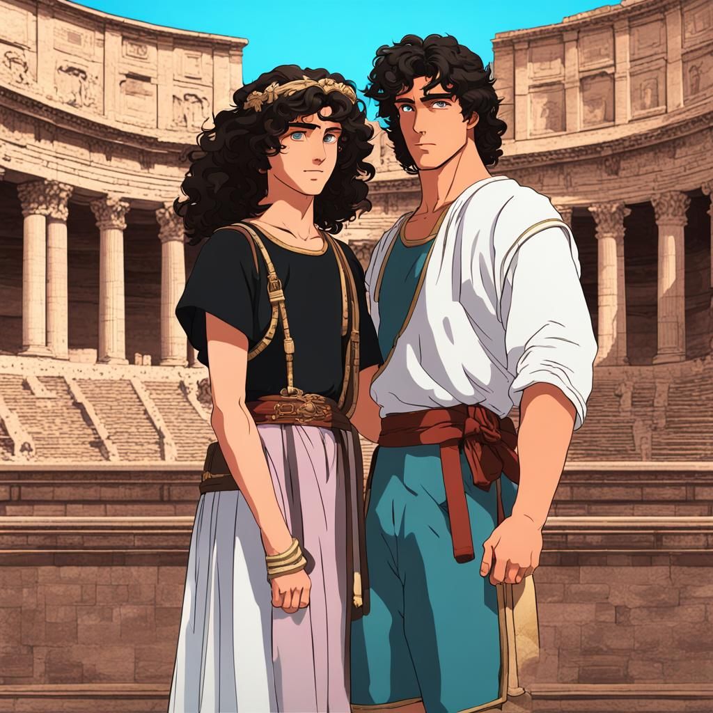 Roman Youth in Pompeii, Art Nouveau Style
