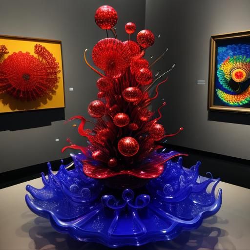 Chihuly Inspired Glass Sculpture