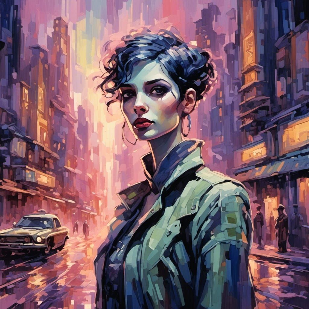 A beautiful diesel punk Art Deco Masterpiece in the style of...