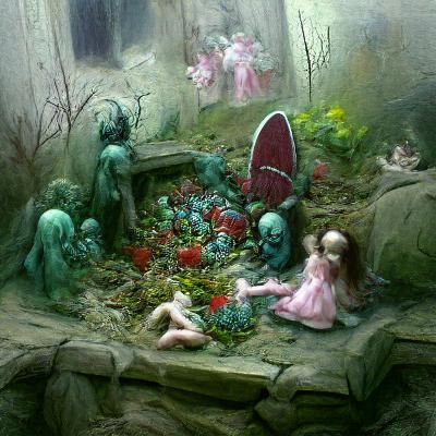 fairy garden in the Hell